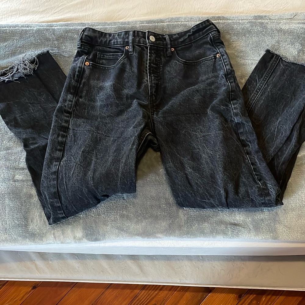 Petite extra high rise wide leg jeans